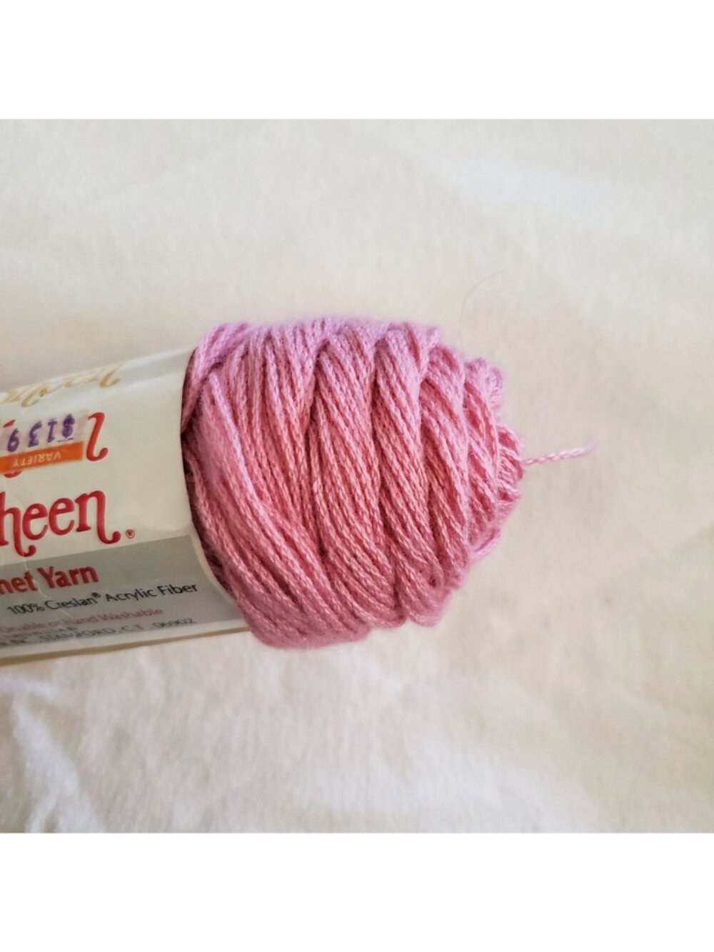 Luster Sheen Knit & Crochet Yarn 2 oz Crystal Pink 100% Acrylic Coats & Clark US - Picture 7 of 11